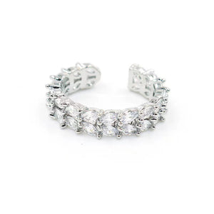 Light Luxury High-grade Hollow Glittering Diamond Ring