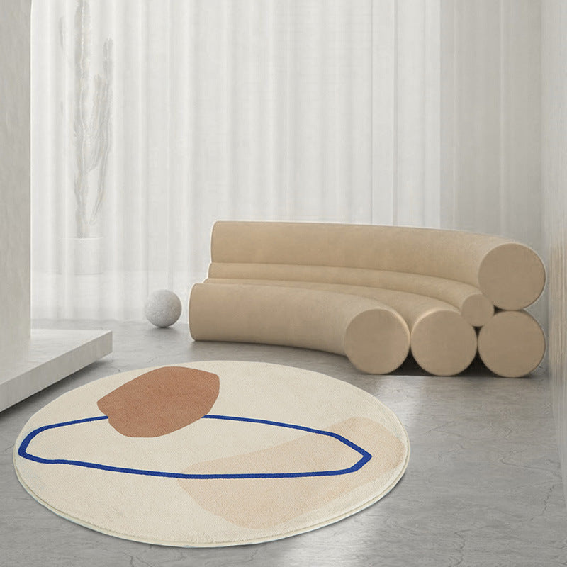 Simple Round Carpet For Home Bedroom