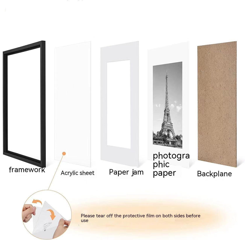 Simple Photo Frame Acrylic Combination Black Photo Frame