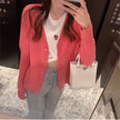 Gentle Wind Wool V-neck Knitted Cardigan Women
