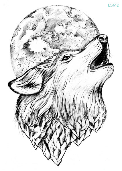 Original Personality Wolf Tattoo Sticker Animal