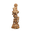 Sitting Tree Vine Guanyin Buddha Statue Ornaments Wooden Crafts