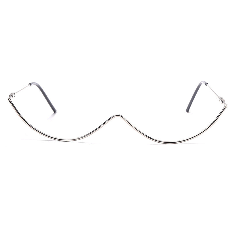 Diamond Semicircle Lensless Sunglasses Frame