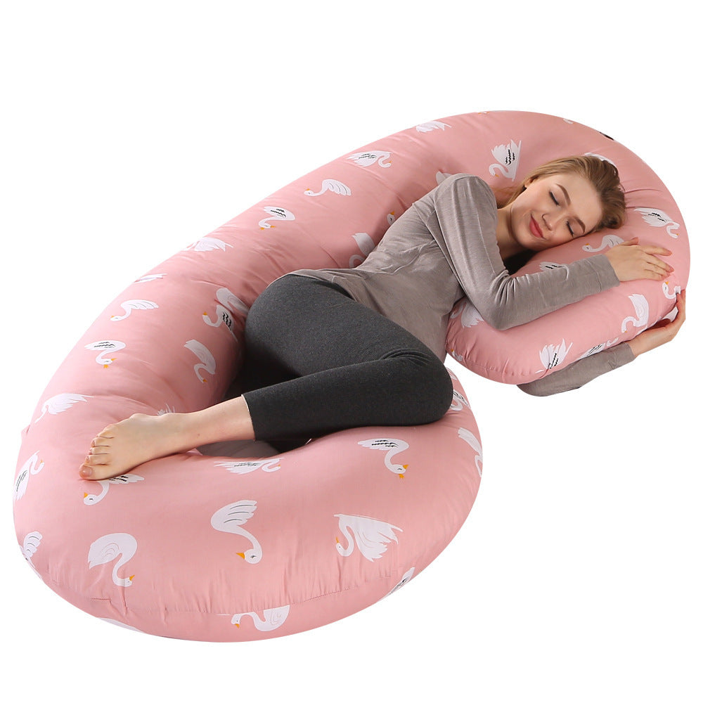 Crystal Velvet C-type Pregnancy Pillow For Sleeping On The Side