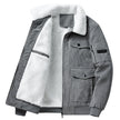 Large Pocket Lambswool Velvet Padded Thickened Coat Men