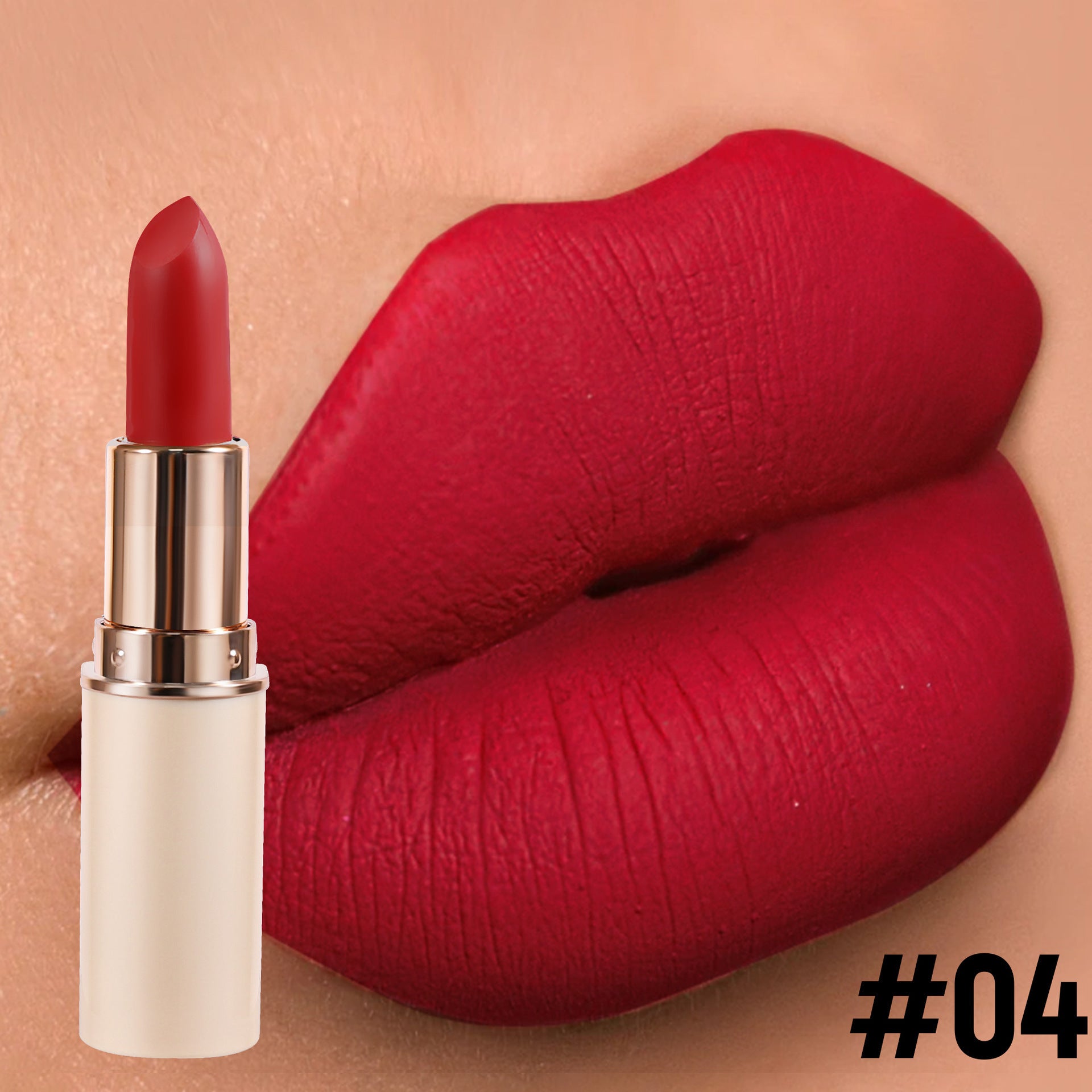 8 Color Matte Lipstick Half Cylinder Design Waterproof
