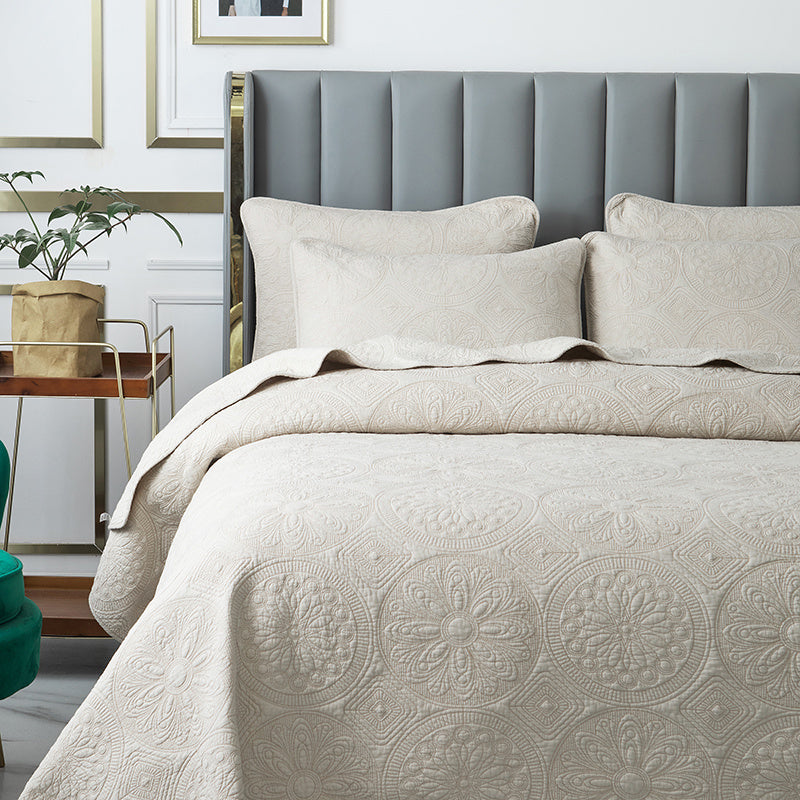 Double-sided Embroidered Bedding Set Of Three Pieces