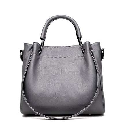 Women's Bags Soft Leather Retro Bucket Bag Handbag