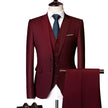 Men's Suit Three-piece Suit British Slim-fitting Wedding Dress Multicolor Plus Size