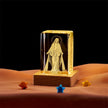 Crystal Cube Buddha Statue Cross Three-dimensional Ornaments
