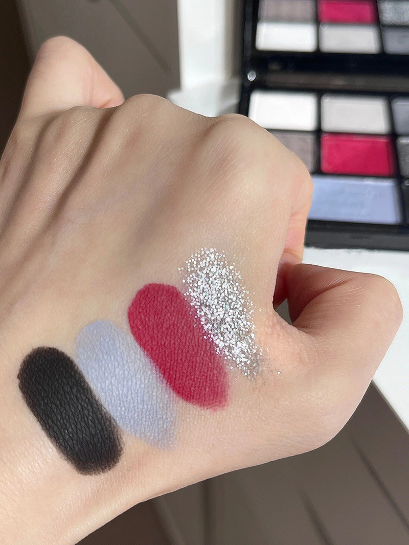 Nine Color Flower Petal Carved Eye Shadow Plate