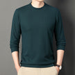 Thin Round Neck Long Sleeve T-shirt Solid Color Men's Top