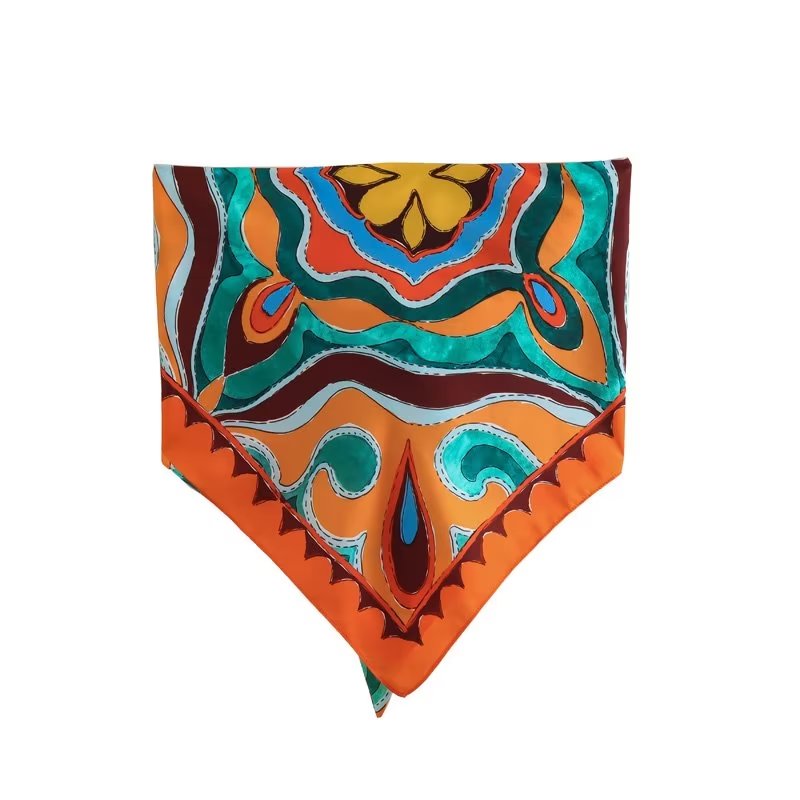 Vintage Silk Satin Texture Shirt Top