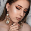 Sun Moon Earrings Metal Alloy Earrings