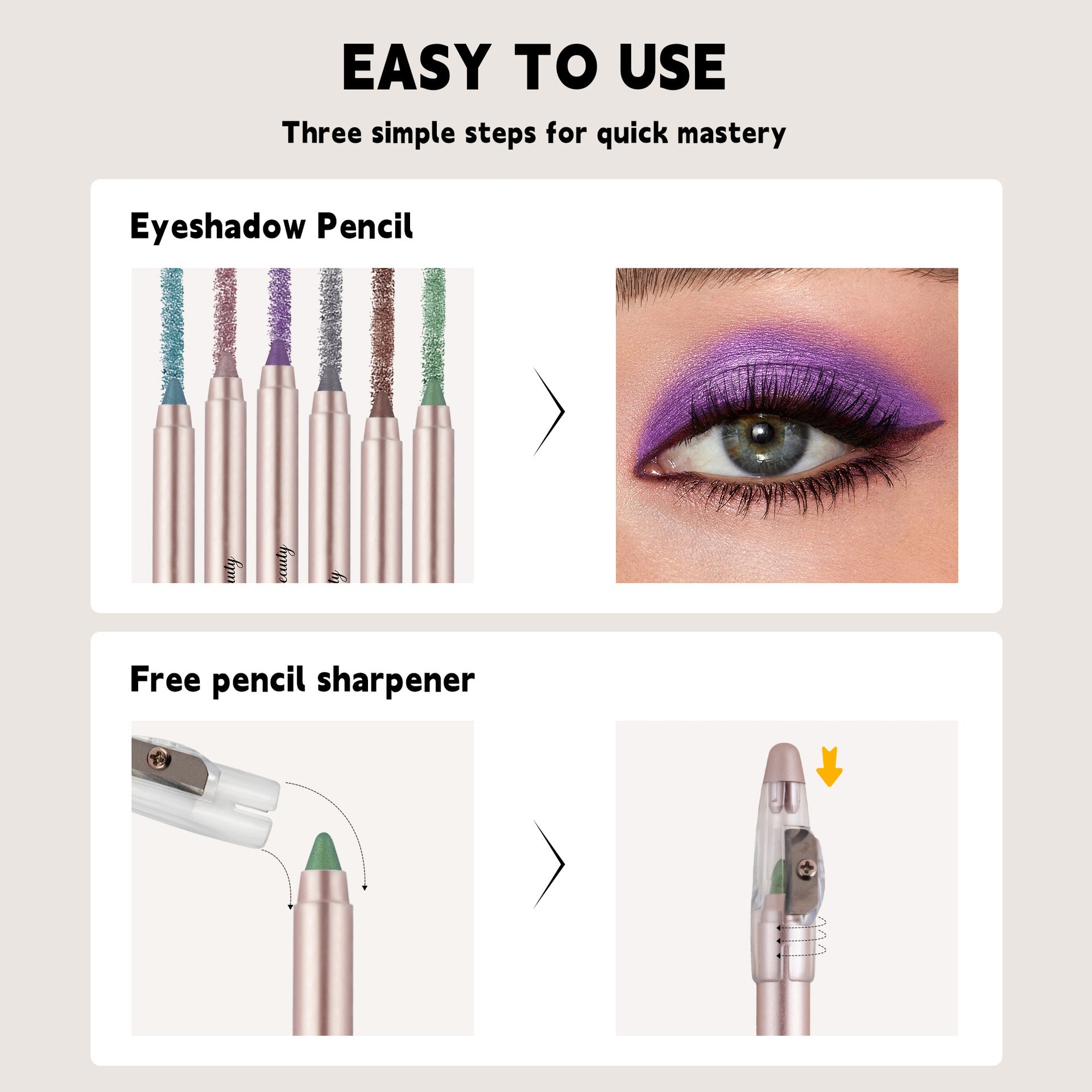 6-color Pearlescent Eyeliner Pen Suit Not Smudge