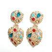 Vintage Court Style Baroque Rhinestone Earrings