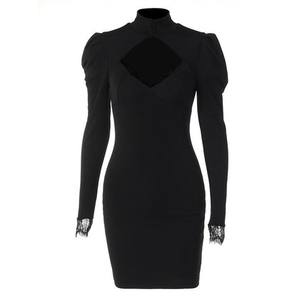 Women's Hot Girl Nightclub Lace Casual Hollow Dress