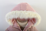 Girls' Long Hooded Cotton Coat