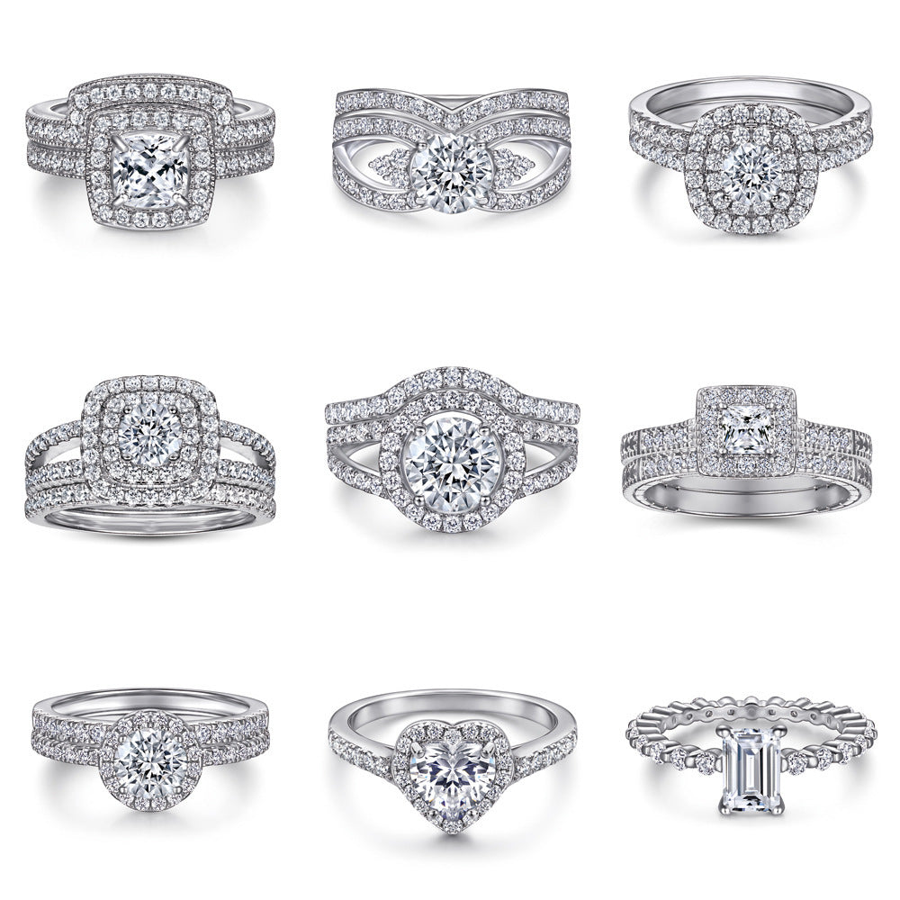 925 Sterling Silver Ring For Women Combination Sets