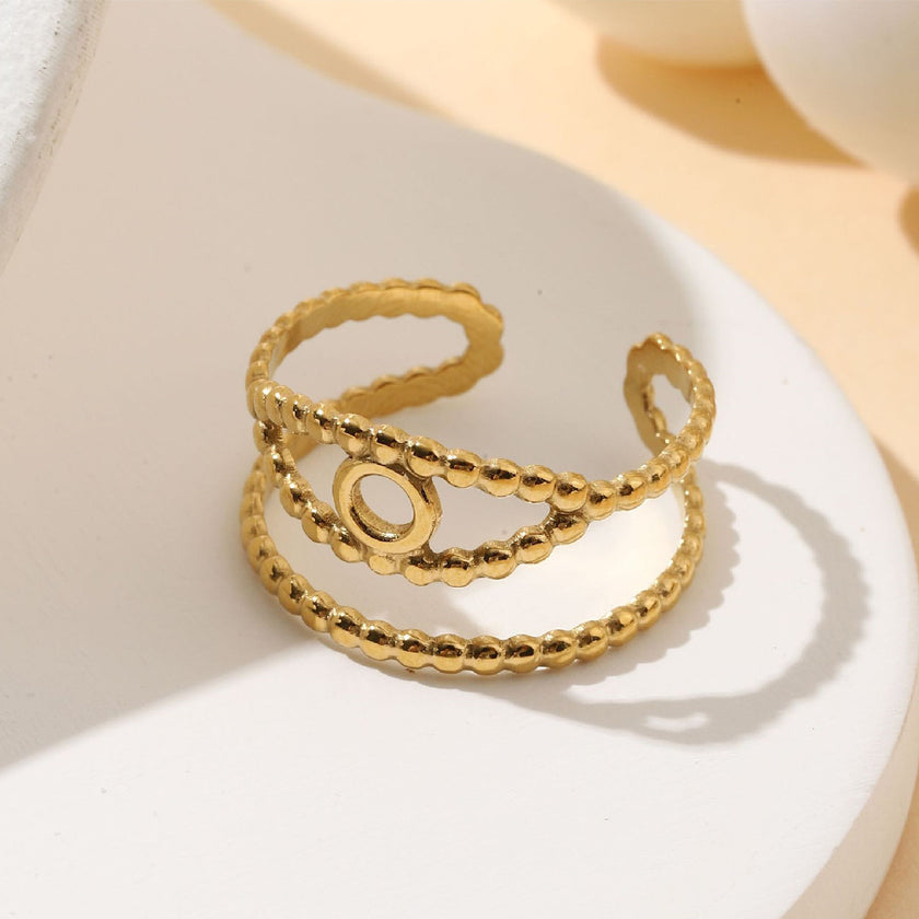 French Retro Stainless Steel Ring For Women