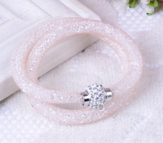 Mesh crystal bracelet