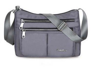 Large Capacity Shoulder Bags With Three Layers Of Zipper Design Women's Nylon Crossbody Bag Outdoor Shopping Mummy Messenger Bag