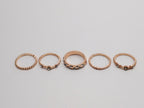 Jewelry Rose Gold Stackable Diamonds Set Of Five Sets Of Rings BohemiaJ