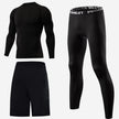 Long Sleeve Men's Fitness Clothes Three Piece Suit