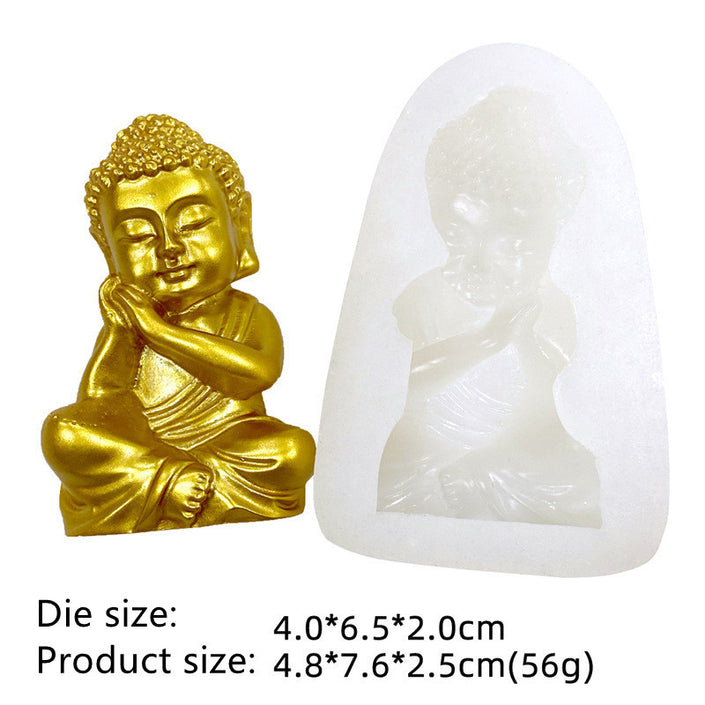 3D Maitreya Buddha Statue Tathagata Candle Aromatherapy Silicone Mold