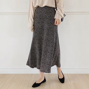 Whimsical Girl Retro Style Fashionable Leopard Print Slim-fit Skirt