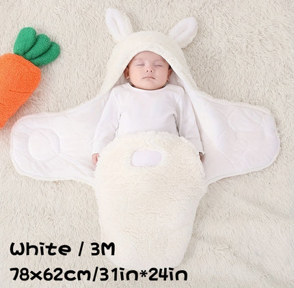 Super Soft Baby Sleeping Bag Fluffy Fleece Newborn Blanket Swaddle Blankets, Unisex Baby Wrap For Newborn Baby