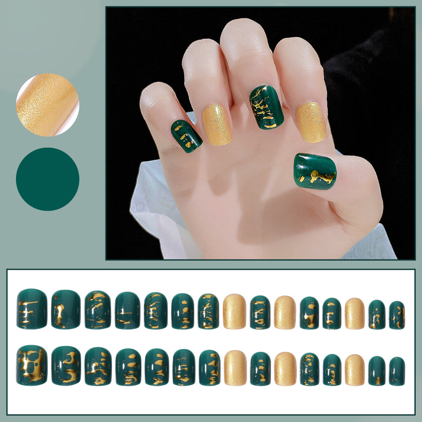 Fake Nail Patches Hand Wearing Art