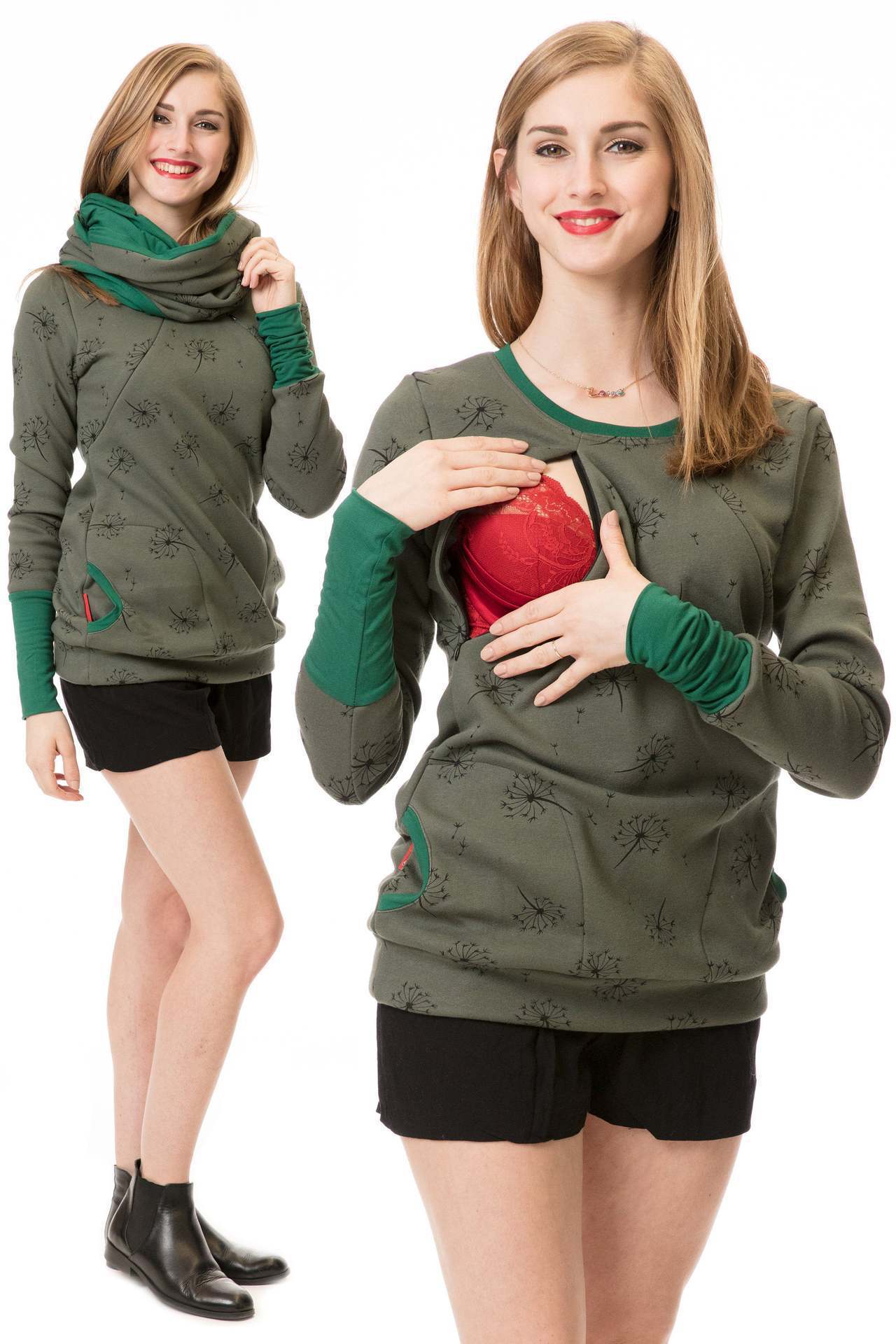New Nursing Wear Printed Round Neck Maternity Wear