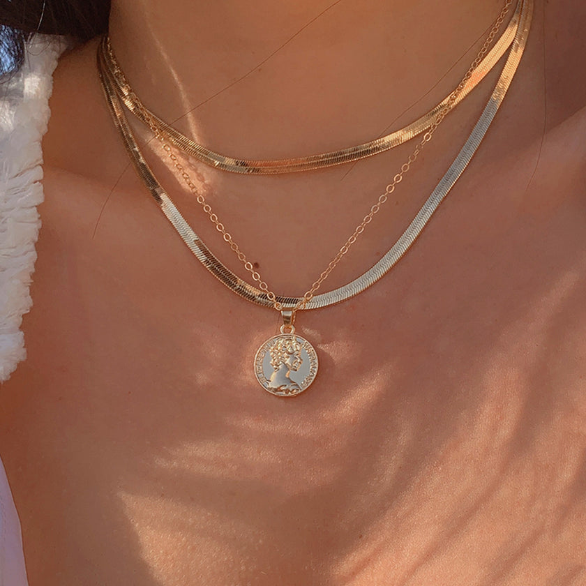 Multilayer Trend Elegant Jewelry Long Snake Chain Crystal