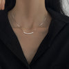 Women's Smiley Curved Clavicle Chain
