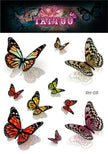 Waterproof Glitter Butterfly Tattoo Stick Gradient Tattoo