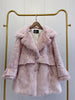 Women's Fashionable Sequins Wool Fur Coat