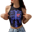 Hot Girls Digital Printing Outerwear Short Sleeveless T-shirt top
