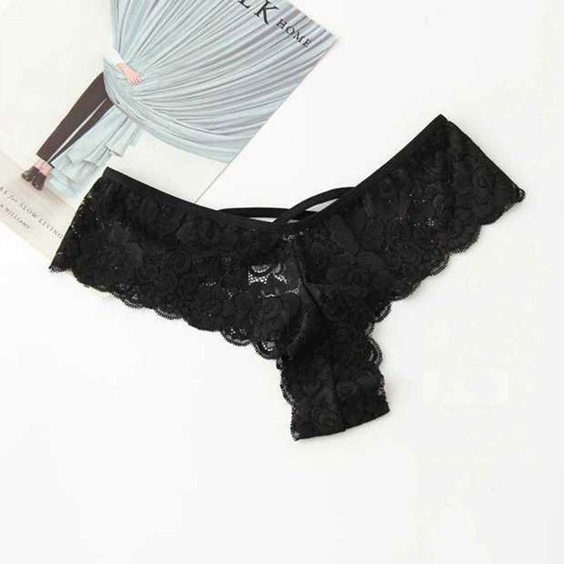Lingerie Ladies Underwear Seamless Lace Panties Bikini Panties Thong Panties Briefs Tan a Women's Thong S-3XL