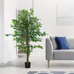 5ft Artificial Tree, Indoor Fake Ficus with Pot for Home Office Living Room Decor