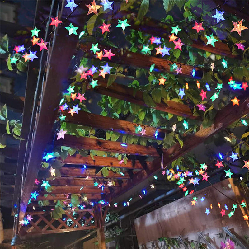 Solar Powered Star Fairy String LED Lights Waterproof Xmas Garden Outdoor Decor