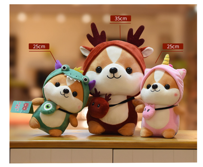 Creative Squirrel Doll Cute Mutable Dinosaur Plush Toy Children's Doll Birthday Gift Doll