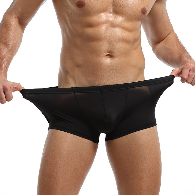 Men's Underwear Breathable Boxer Low Rise U Convex Boxer Shorts