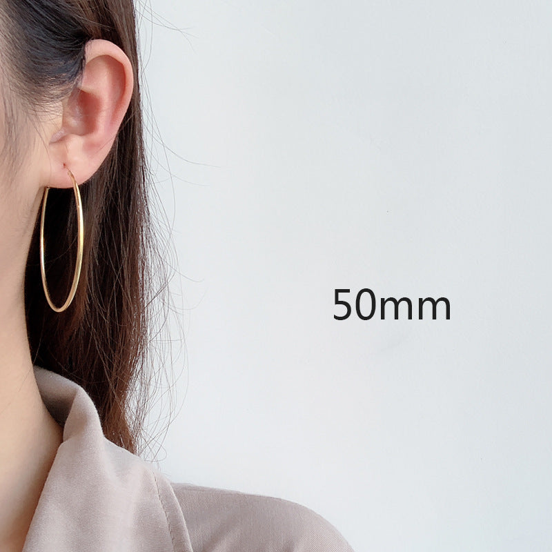 Men And Women All-matching Temperament Handmade Sterling Silver Earrings