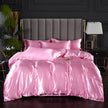 Pure Color Washed Ice Silk Quilt Cover Bedding