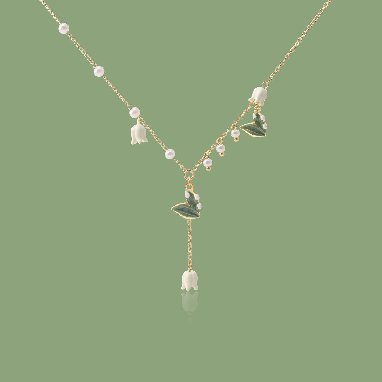 Women's Fashion Temperament Bell Orchid Flower Pendant Necklace