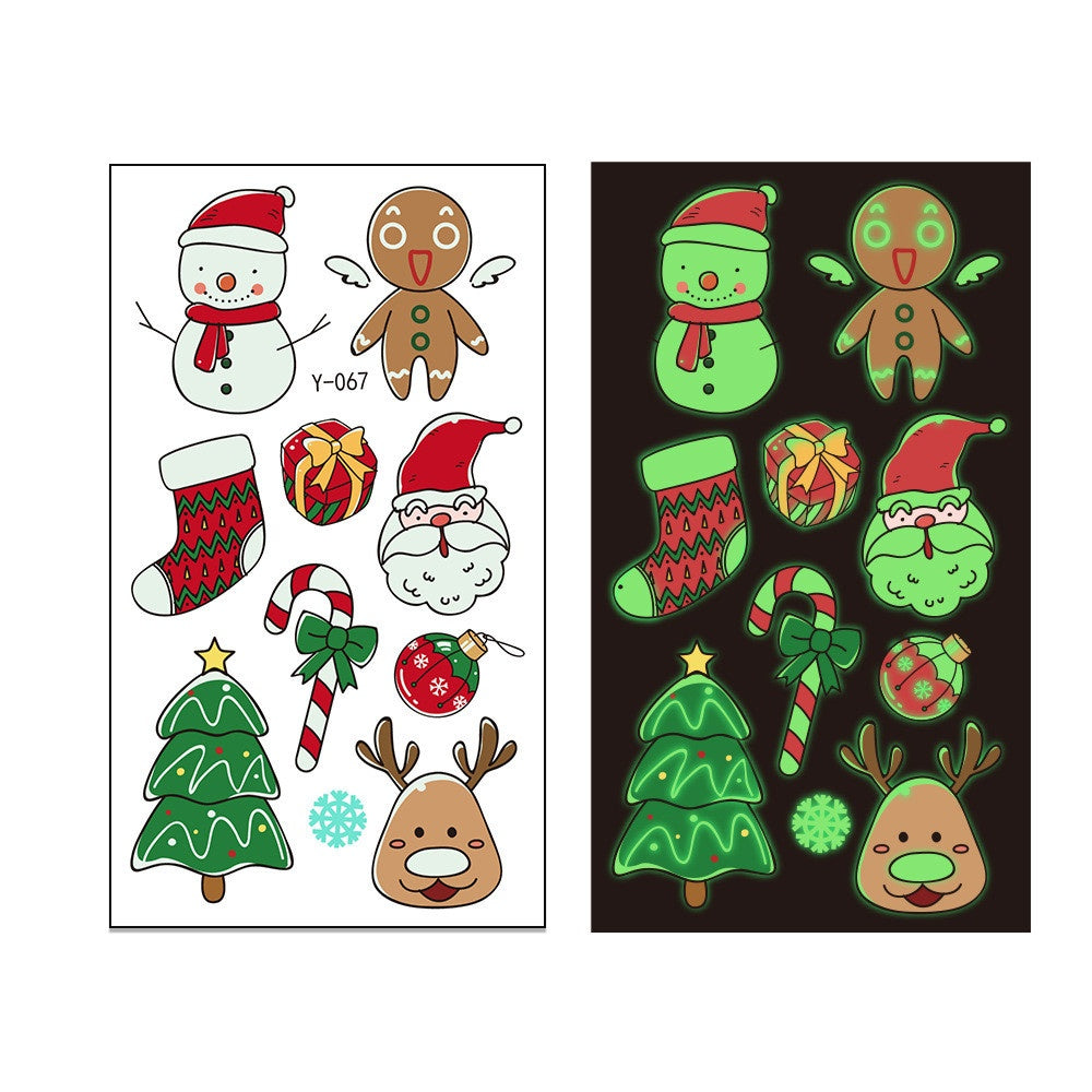Children's Christmas Luminous Tattoo Face Pasters