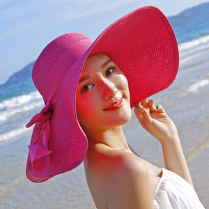 Beach sun protection straw hat