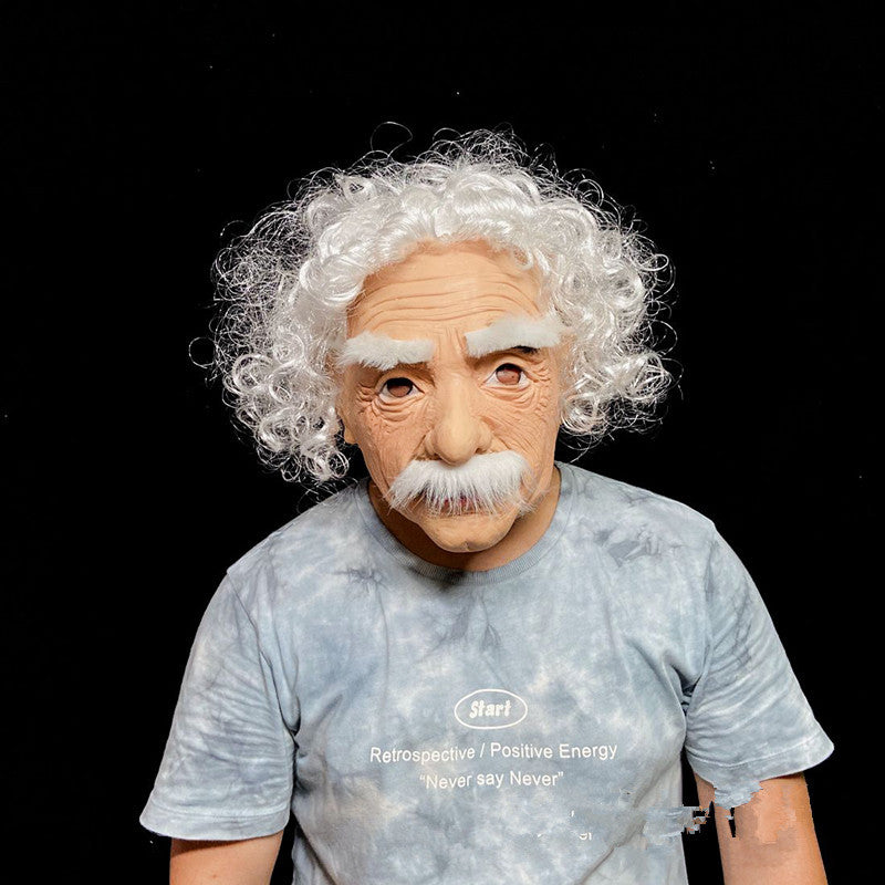 Old man mask white hair white beard headgear halloween Alpscommerce