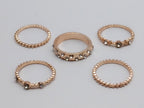 Jewelry Rose Gold Stackable Diamonds Set Of Five Sets Of Rings BohemiaJ